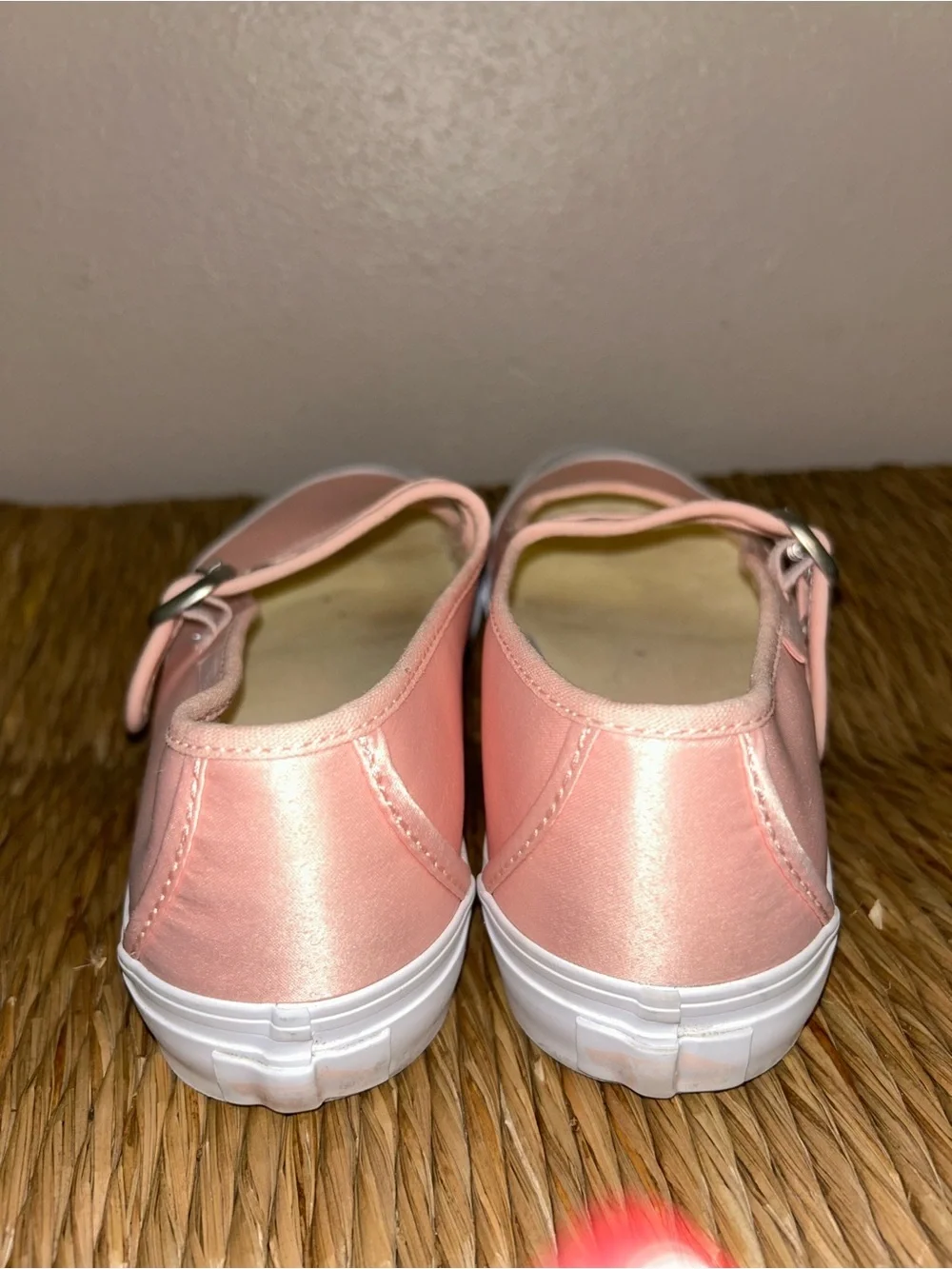 Vans Pink Canvas Mary Jane Strap Flats